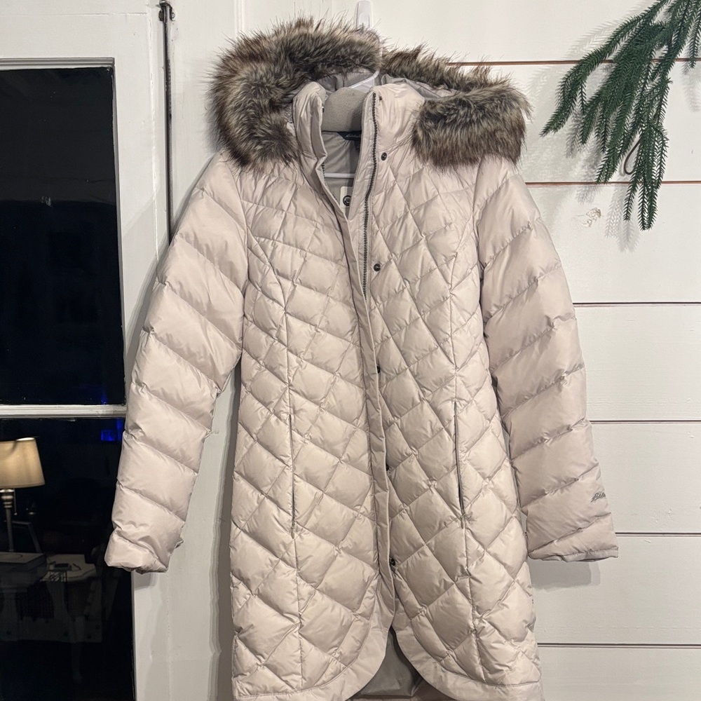 Women's Eddie Baur Down Quilted Coat with Faux Fur Hood